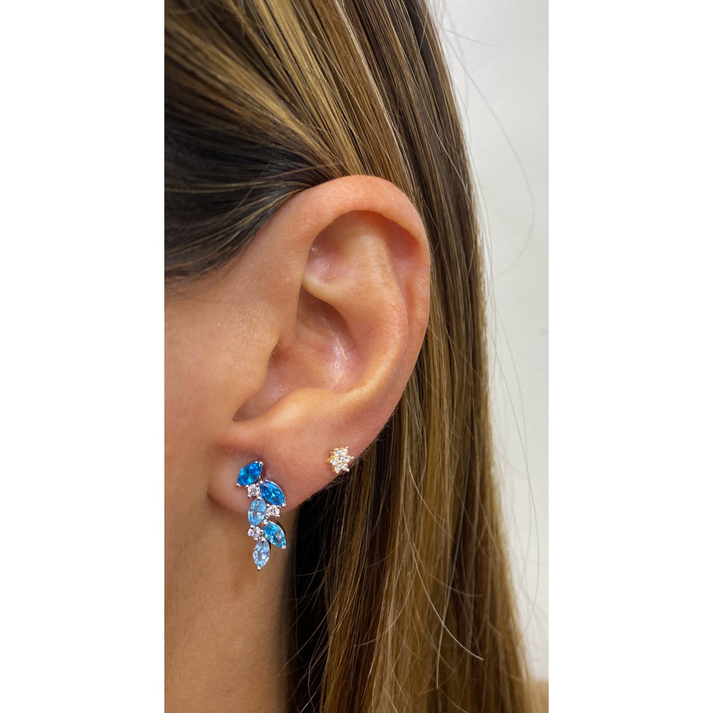 Aretes KAKMA Azul - Plateado