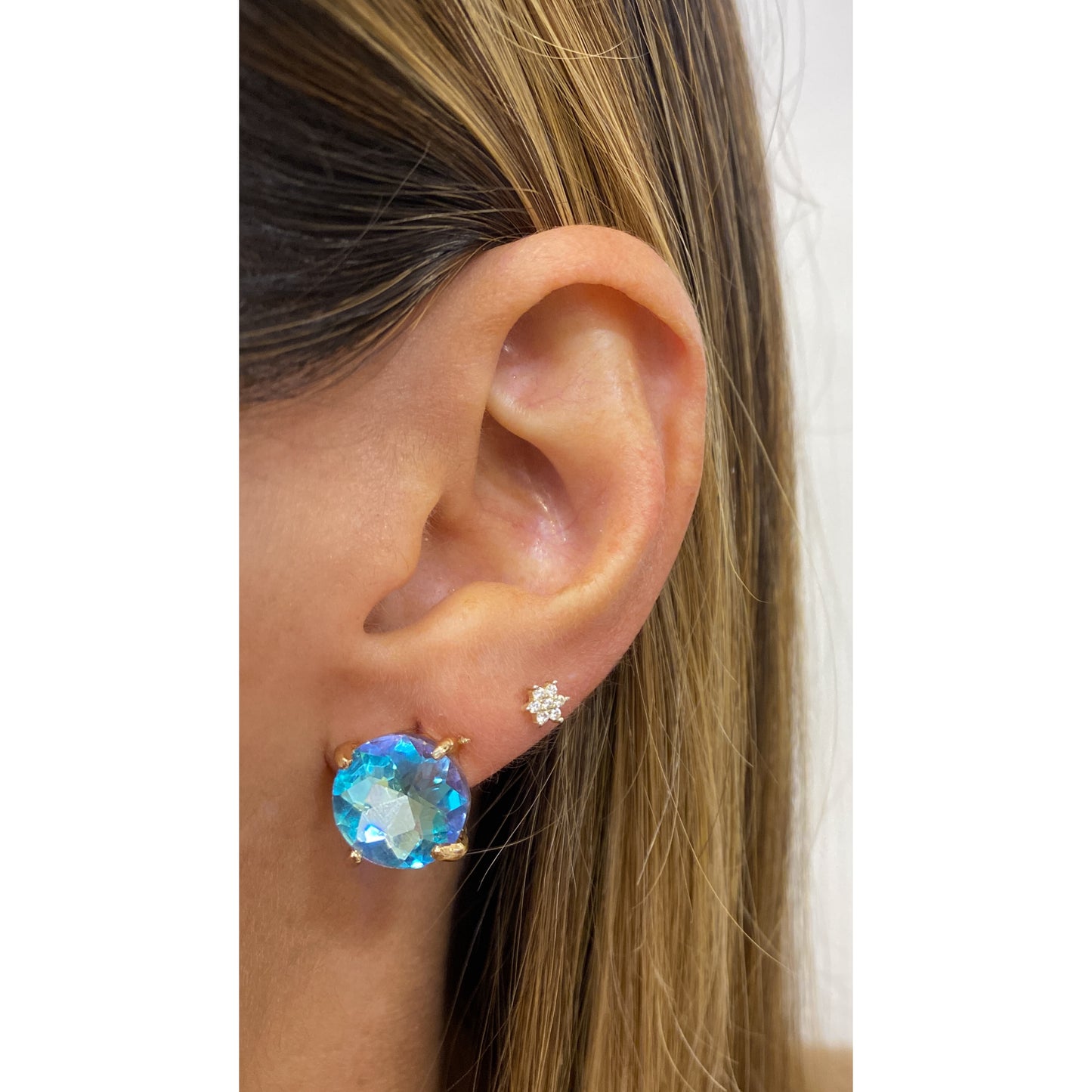 Aretes LEZTA Azul Tornasol