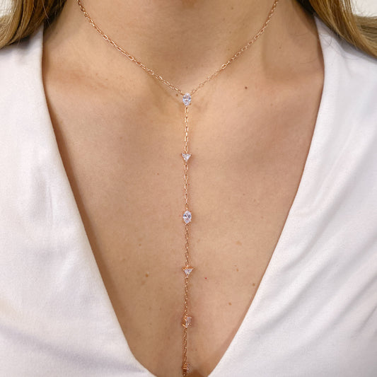 Collar Péndulo SUKIL Oro Rosa-Clear