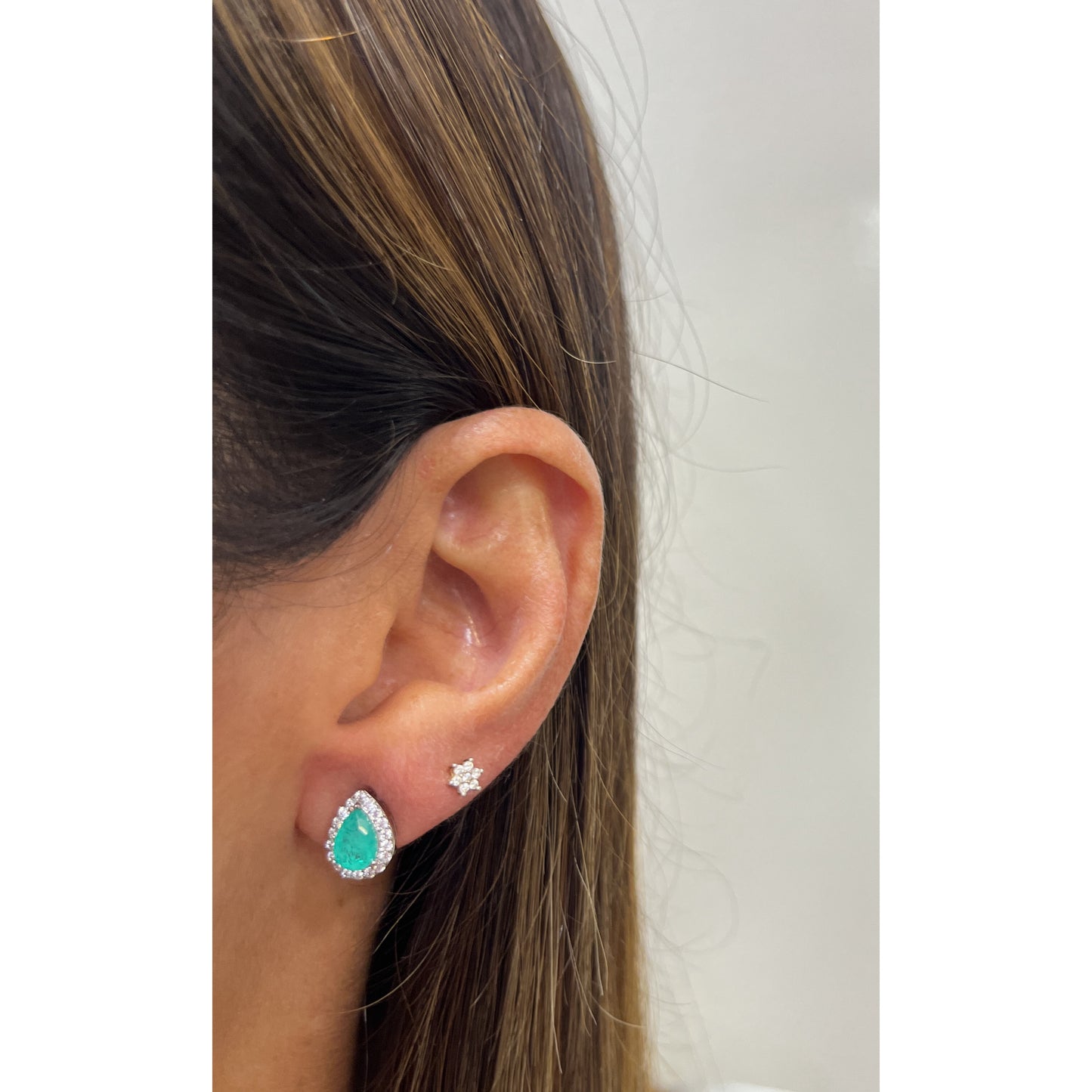 Aretes GOTIK Aguamarina-Plateado (Craquelado)