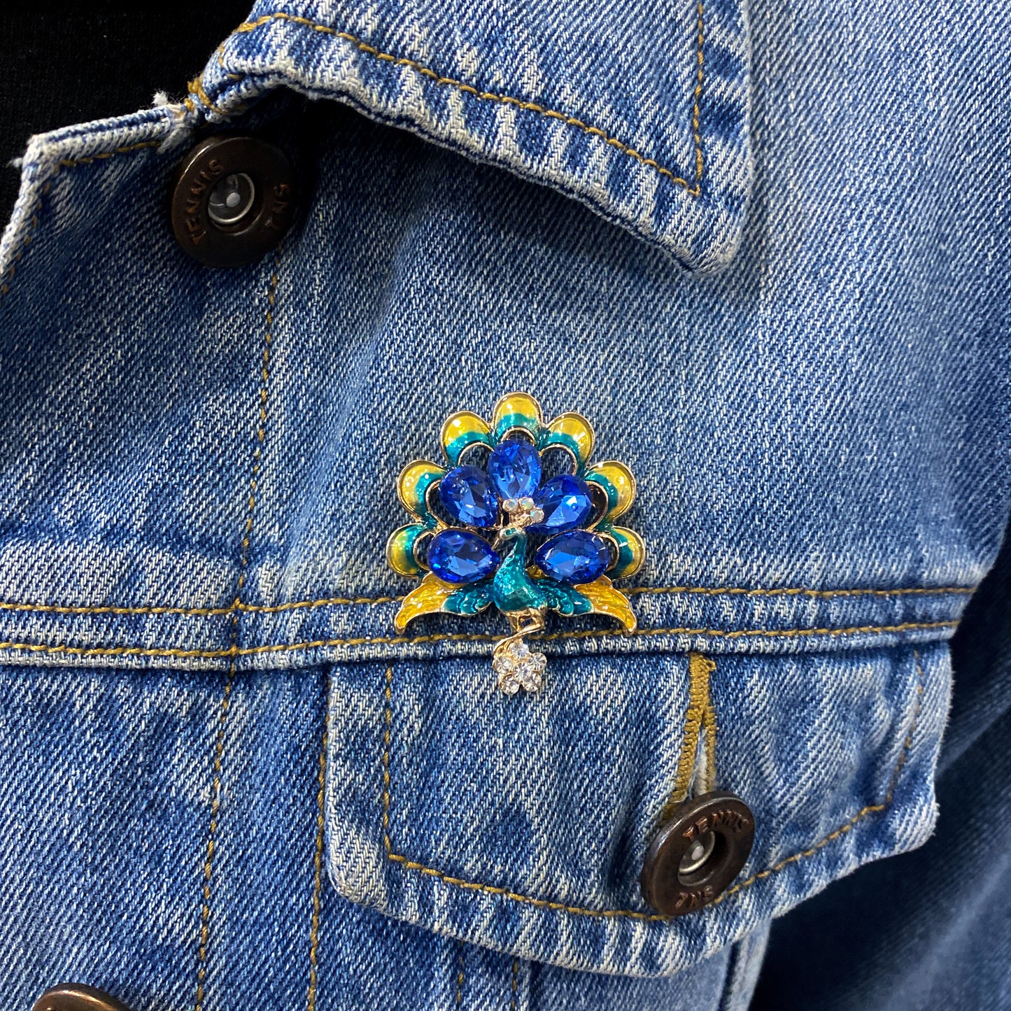 Prendedor TUACO Azul Tornasol🦚