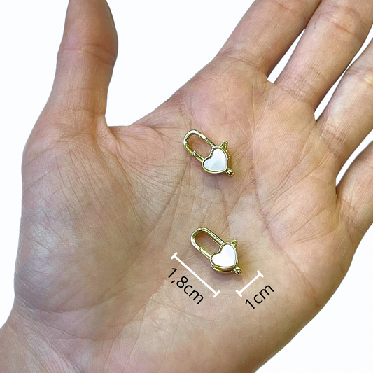 Broche Candado Dorado-Corazon ❤️ (1,8cm*1cm)