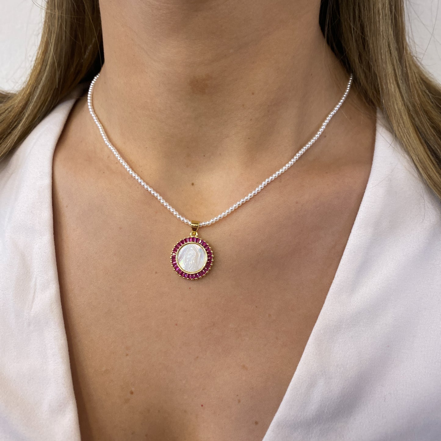 Collar FOPIKA Color Rubi -Virgen de Guadalupe