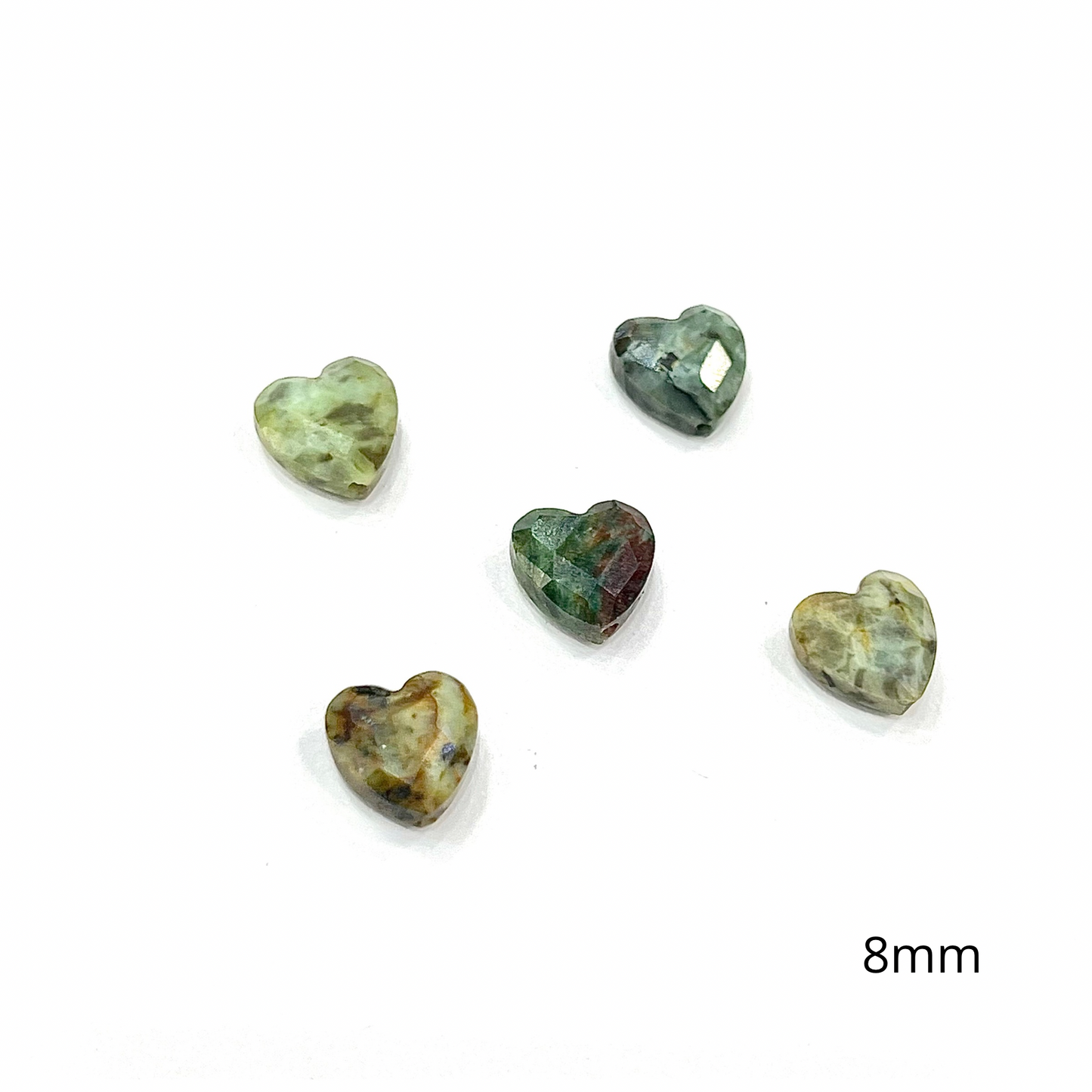 Sarta Corta Corazón Turquesa Africana 8mm
