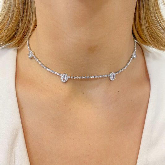 Collar KATRU Plateado-Clear