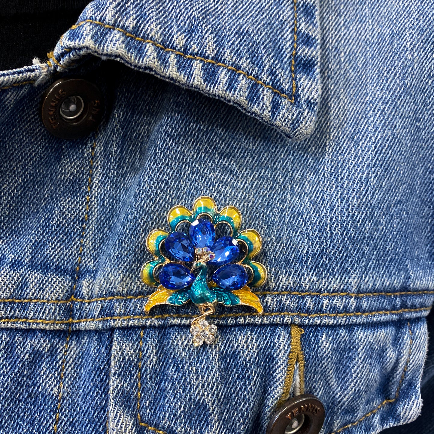 Prendedor TUACO Azul Tornasol🦚