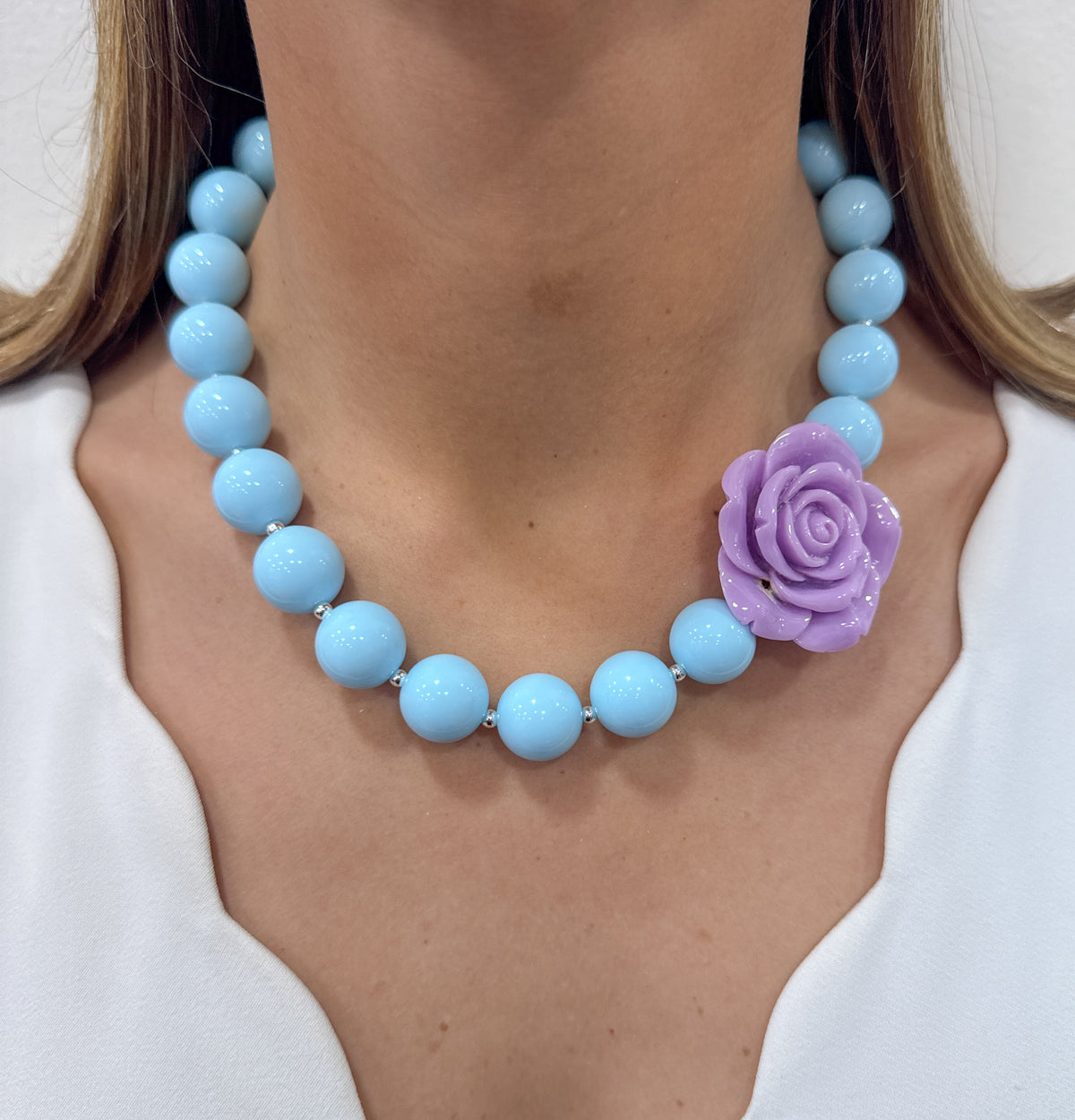 Collar ROCIT Azul Pastel-Lila