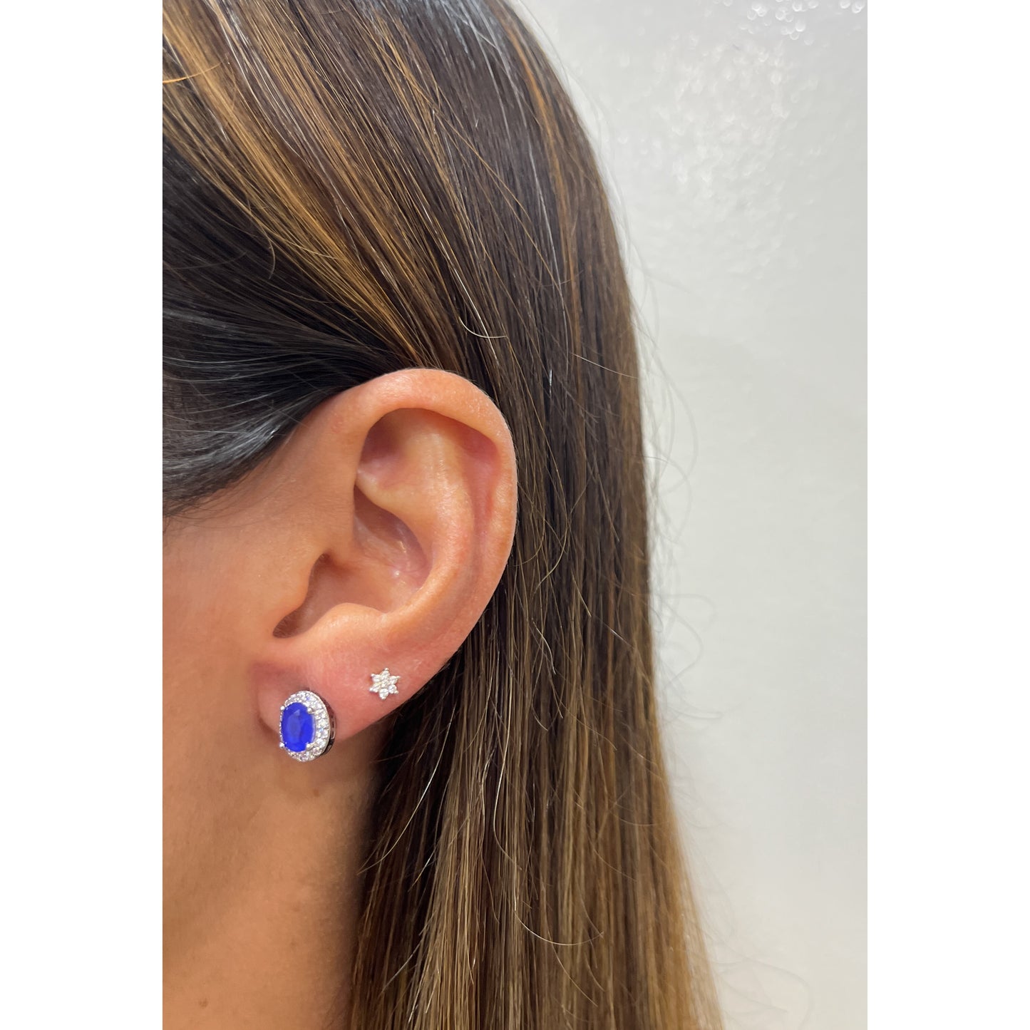 Aretes ONEC Azul-Plateado