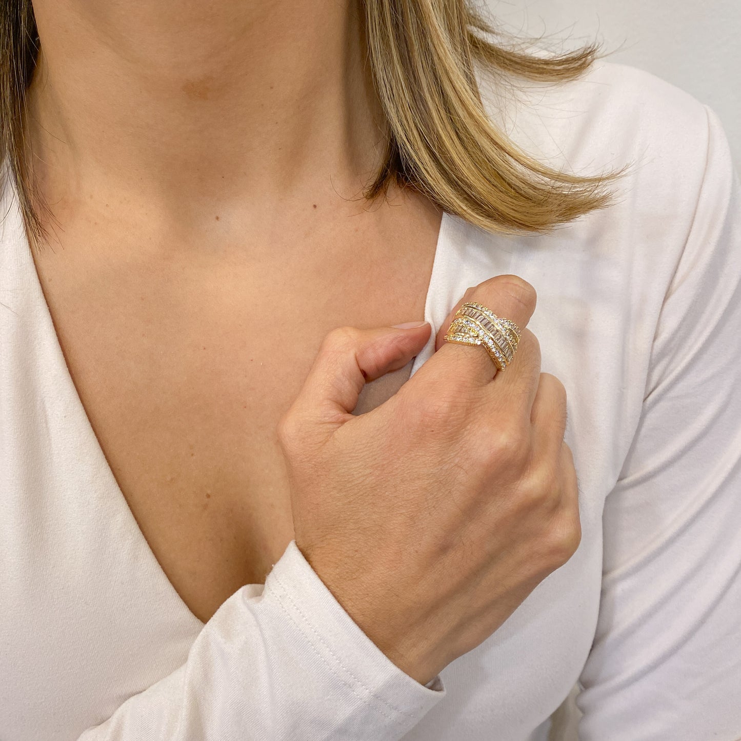 Anillo FAVY Dorado (Talla 6 1/2)