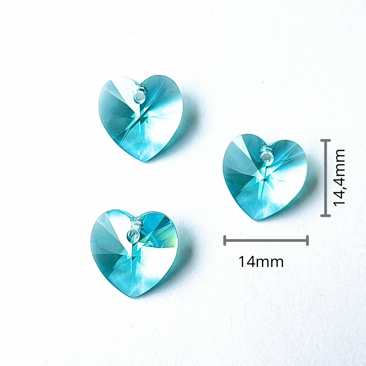 Corazón Swarovski 6228 Crystal Light Turquoise 14,4mmx14mm