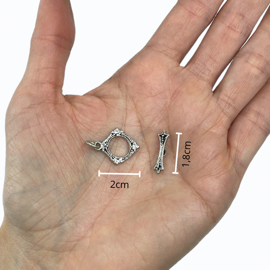 Broche Aro Palito Plata Tailandesa