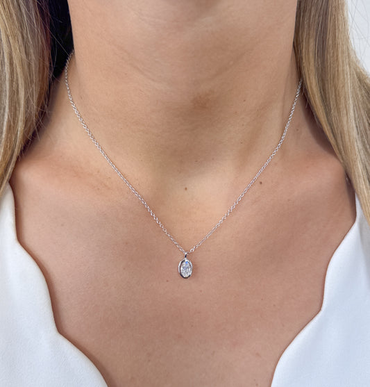 Collar IVILU Plateado Rodio-Moissanita