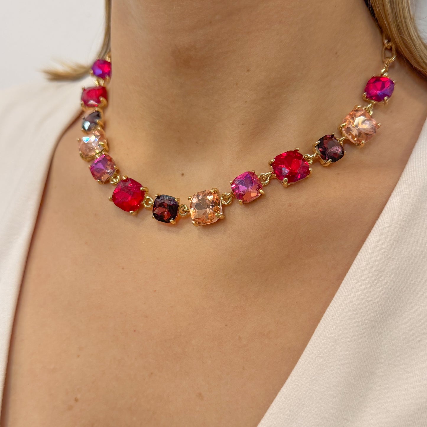 Collar UETO Rojo-Fucsia