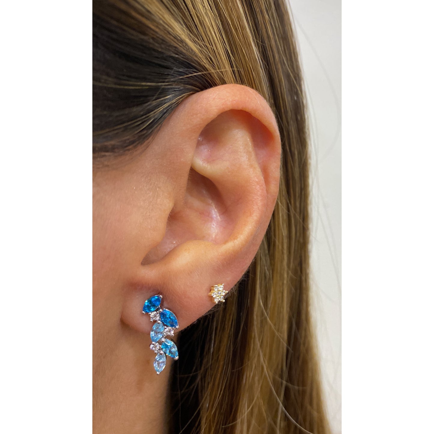 Aretes KAKMA Azul - Plateado