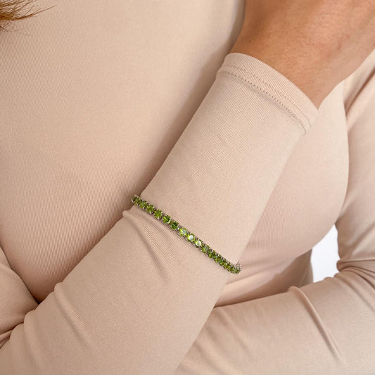 Pulsera JEZ Plateada-Verde Oliva