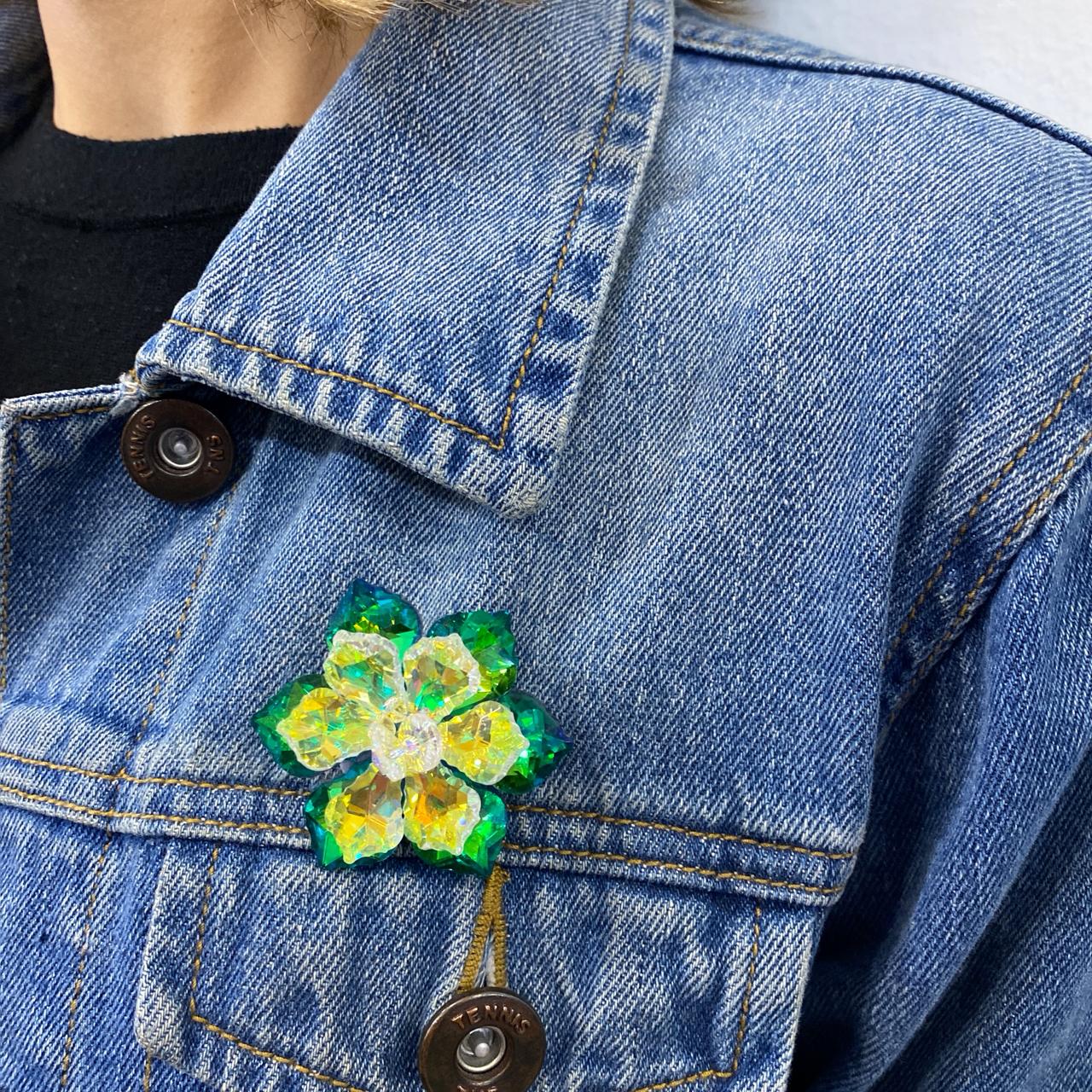 Prendedor DRAFON Tornasol-Verde