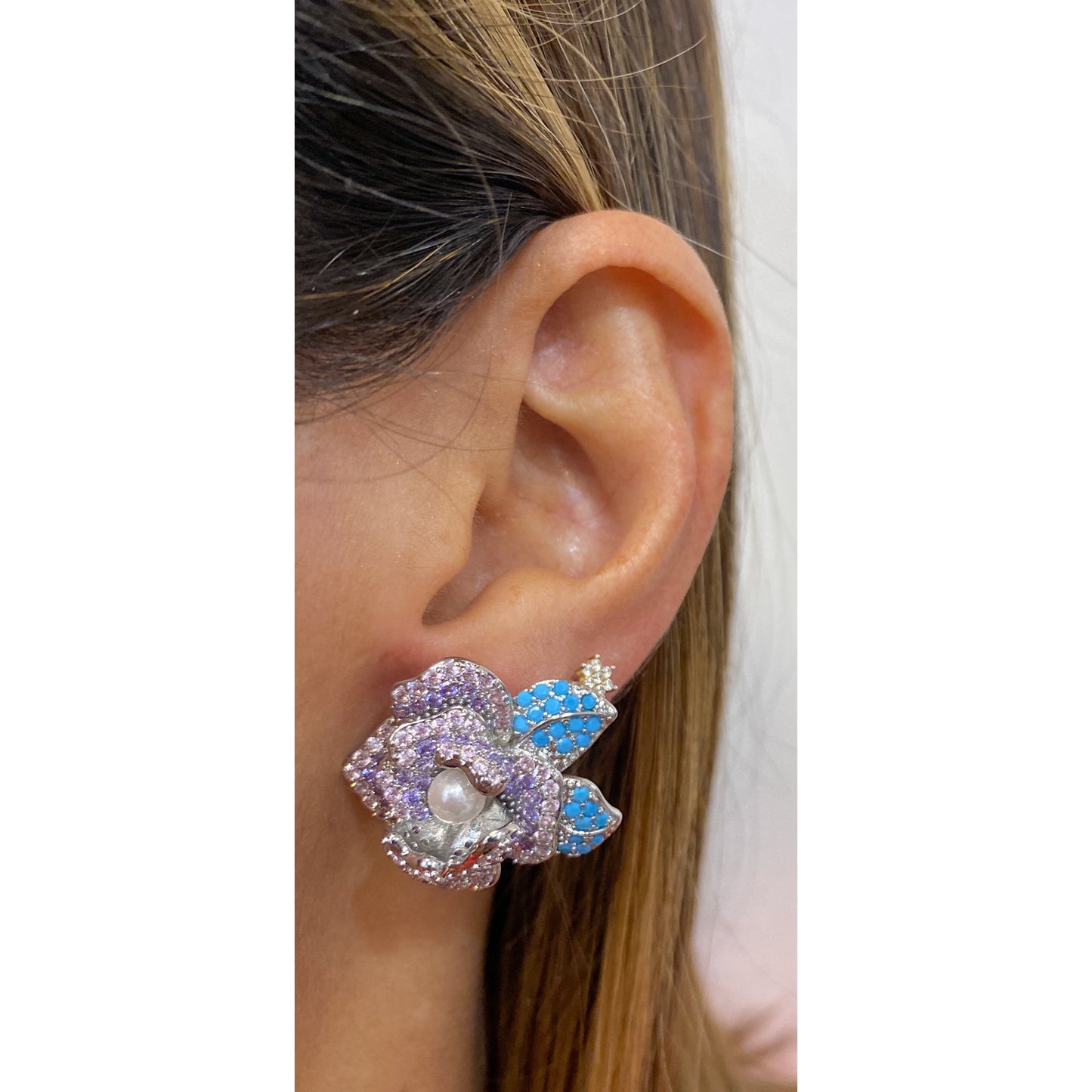 Aretes JULEON Azul - Lila