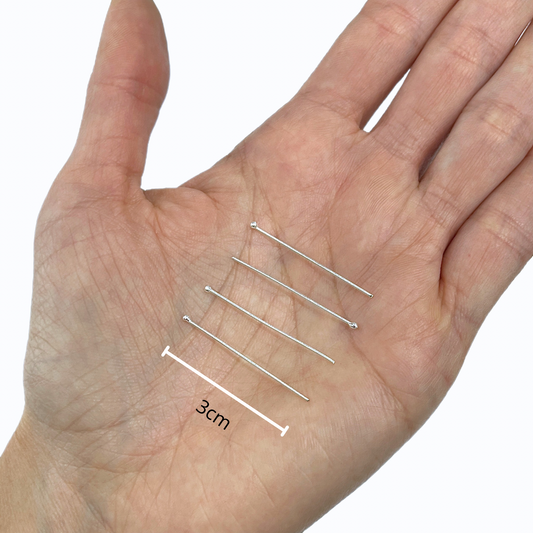 Alfiler Bola Plata 3cm