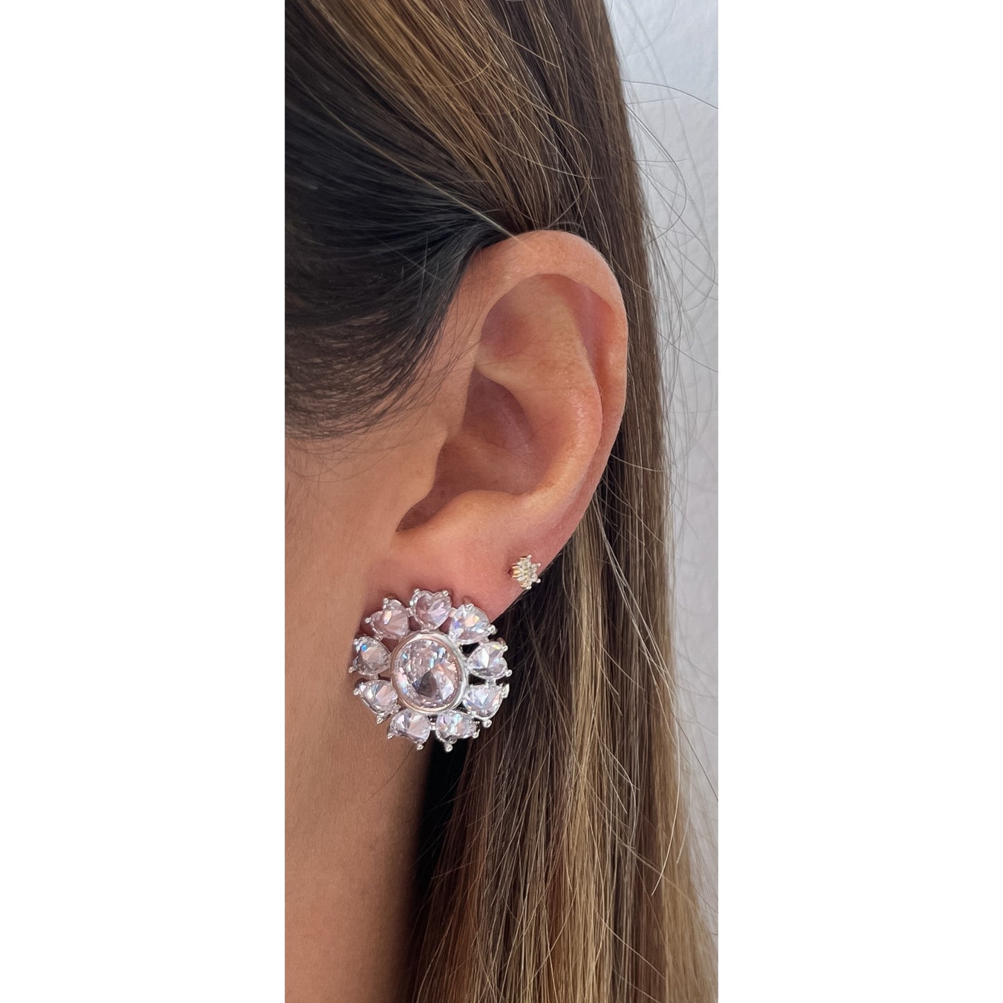 Aretes KOLY Clear / Plateado