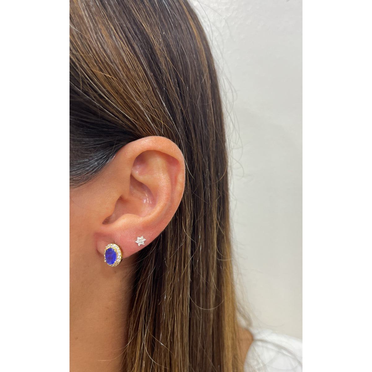 Aretes ONEC Azul-Dorado