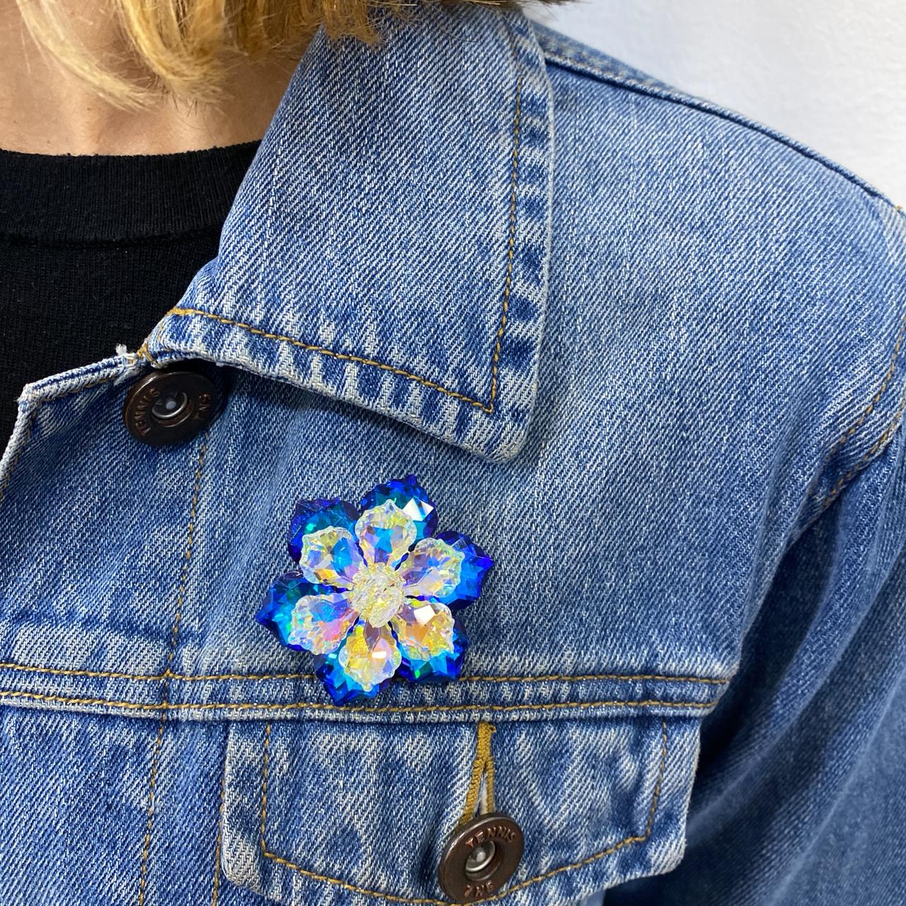 Prendedor DRAFON Tornasol-Azul