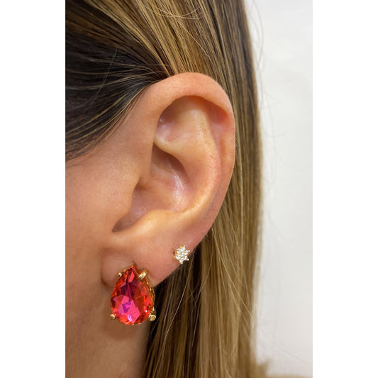 Aretes TONELI Rojo
