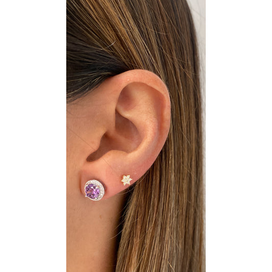 Aretes KINFA Lila 8mm