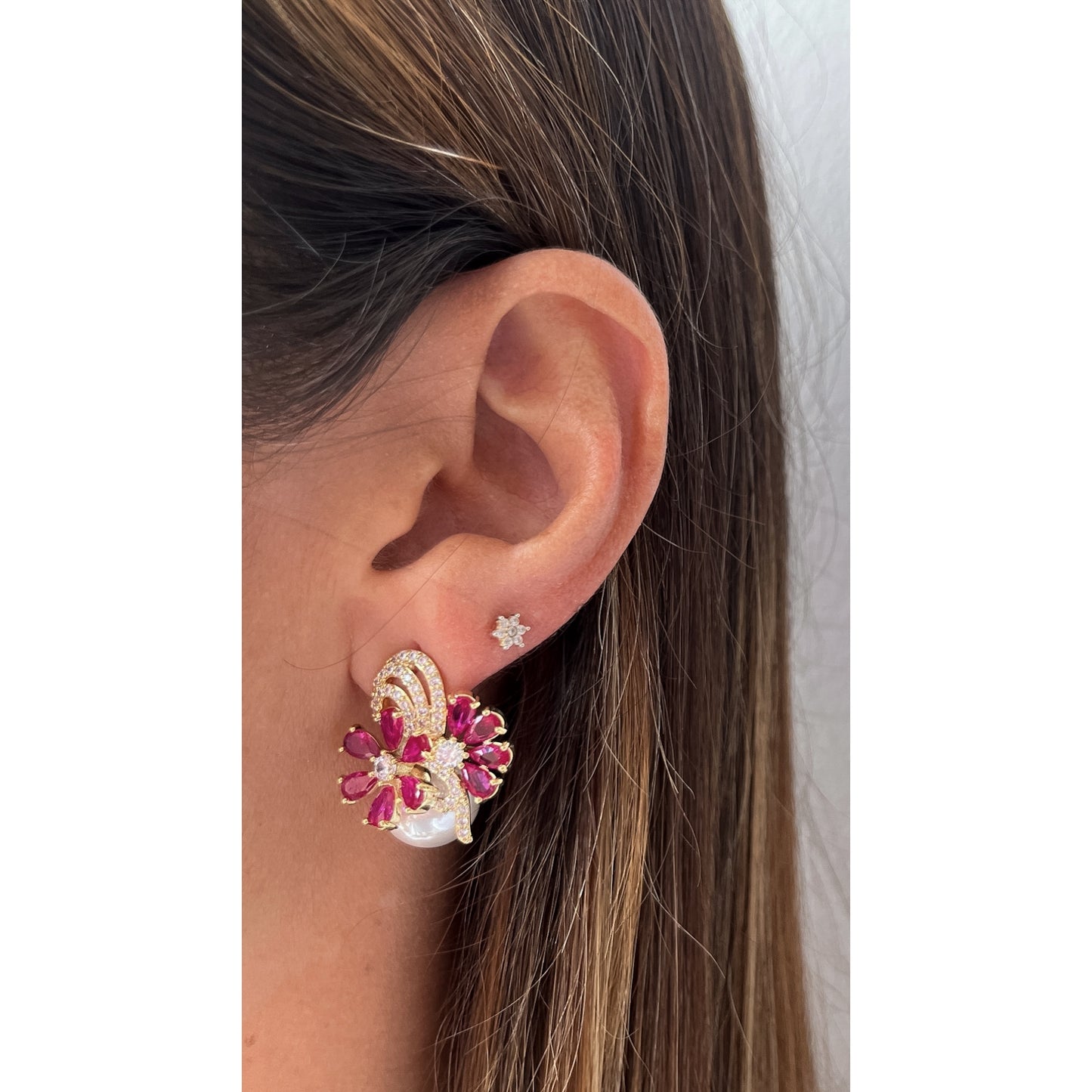 Aretes BIKIR Fucsia