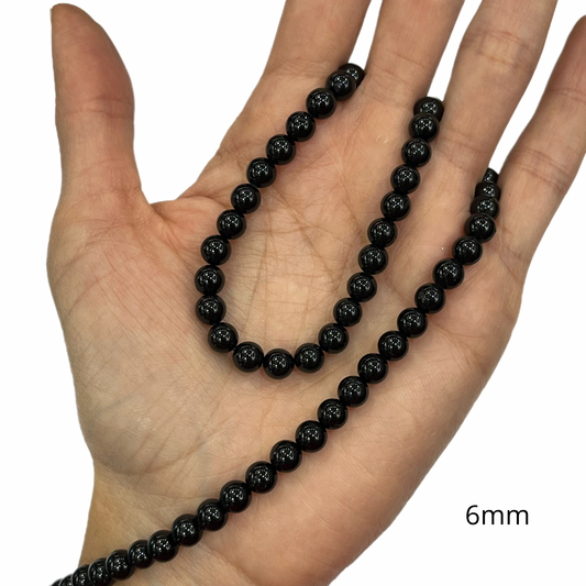 Sarta Turmalina Negra 6mm