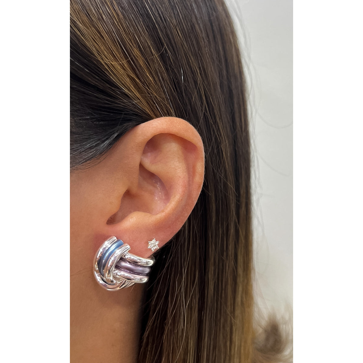 Aretes NEFIN Plateado