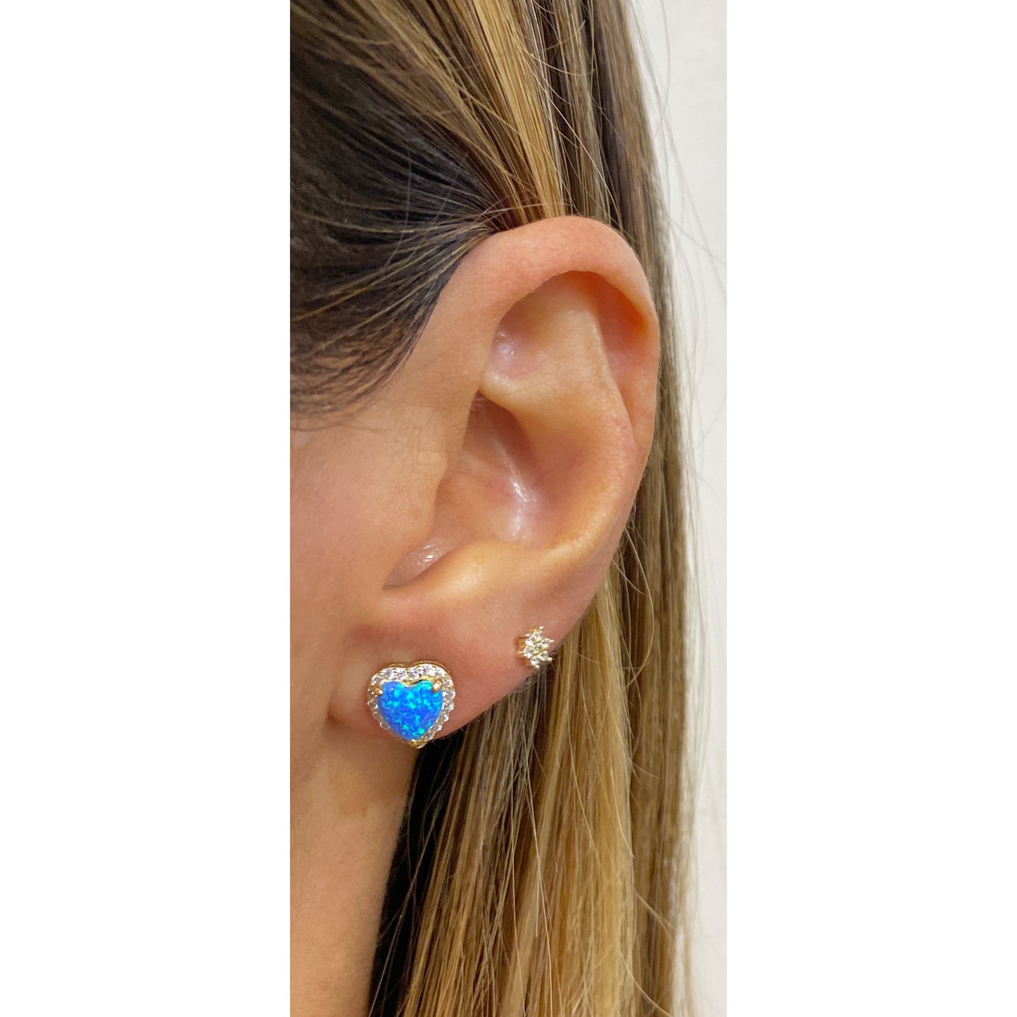 Aretes BAMBIM Dorado-Opalo