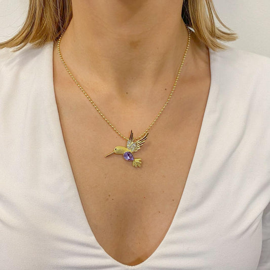 Collar CAVIR Lila-Dorado