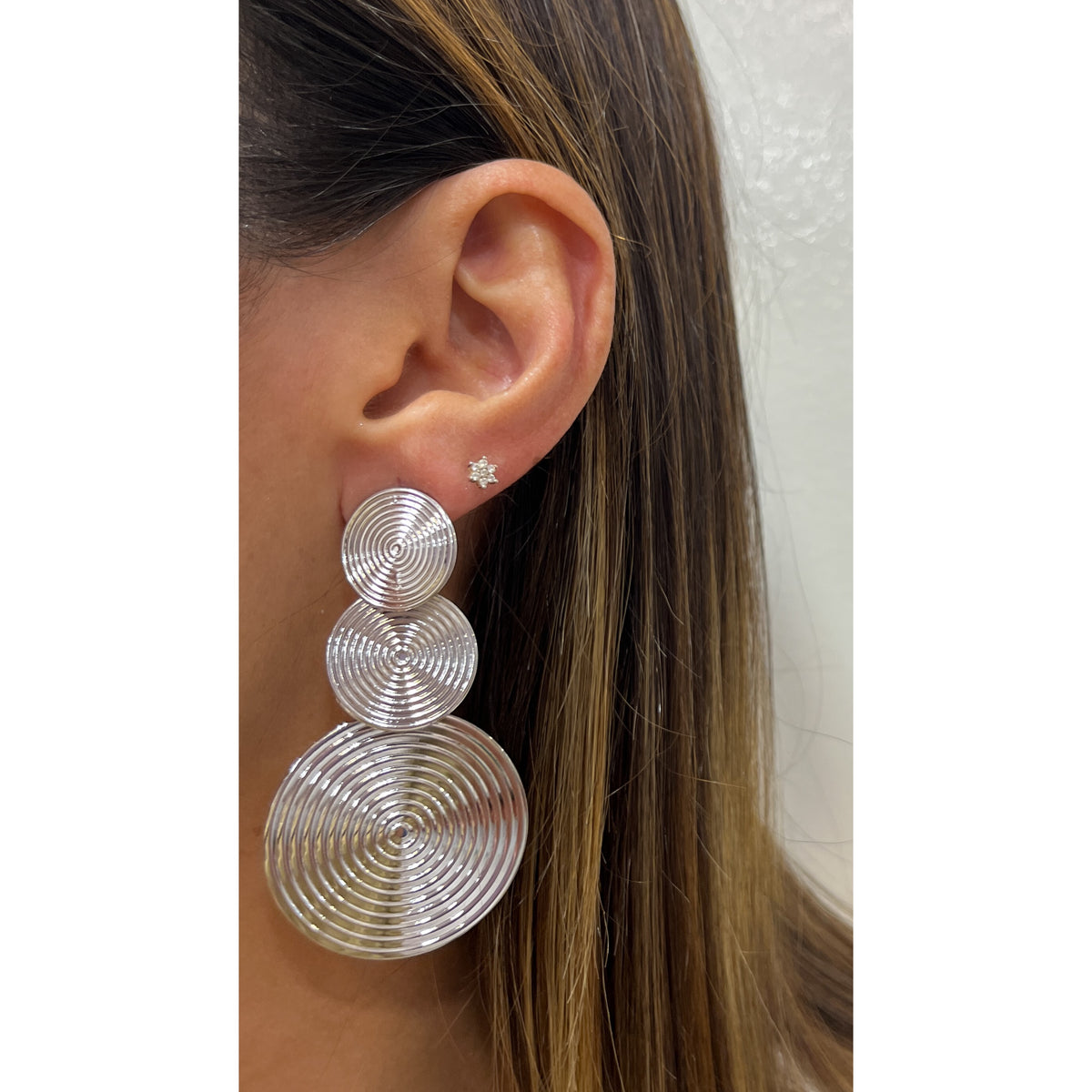 Aretes RUTON Plateados