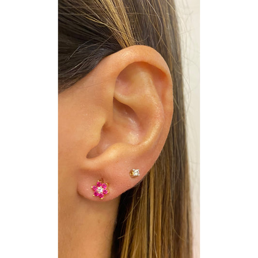 Aretes ORET Fucsia 7mm