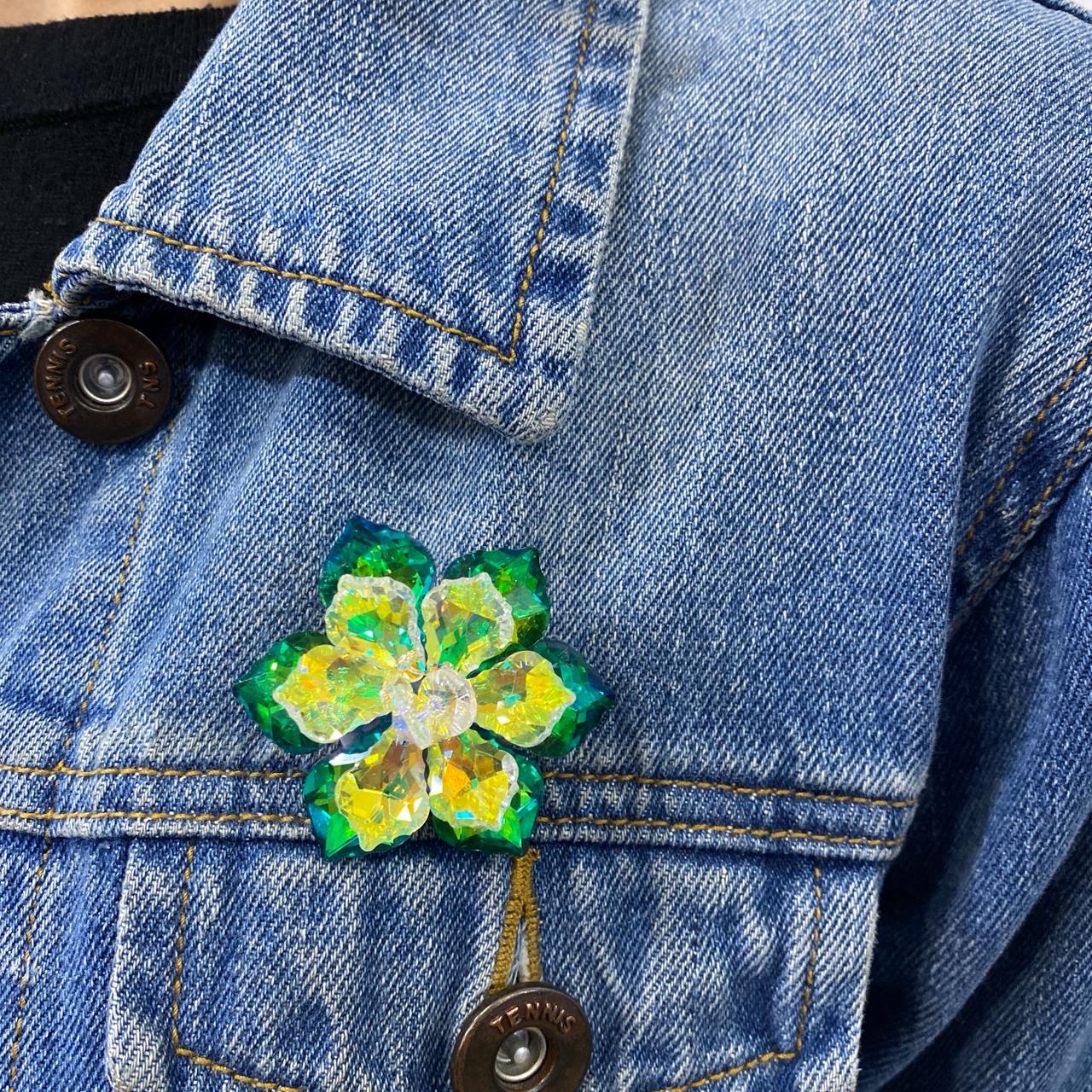 Prendedor DRAFON Tornasol-Verde