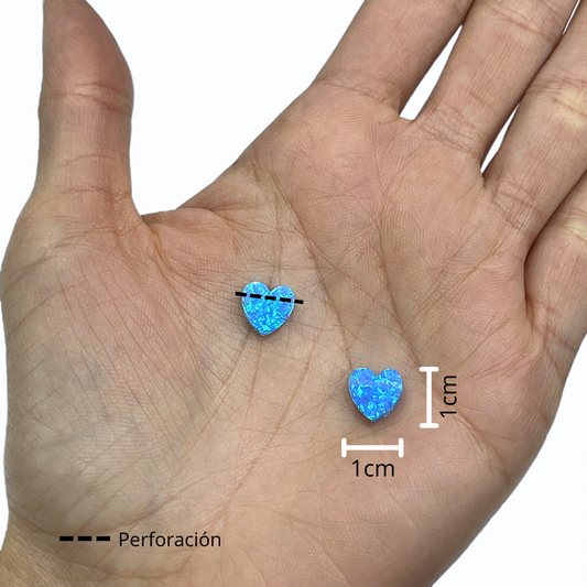 Opalo Corazón Azul Celeste 🩵