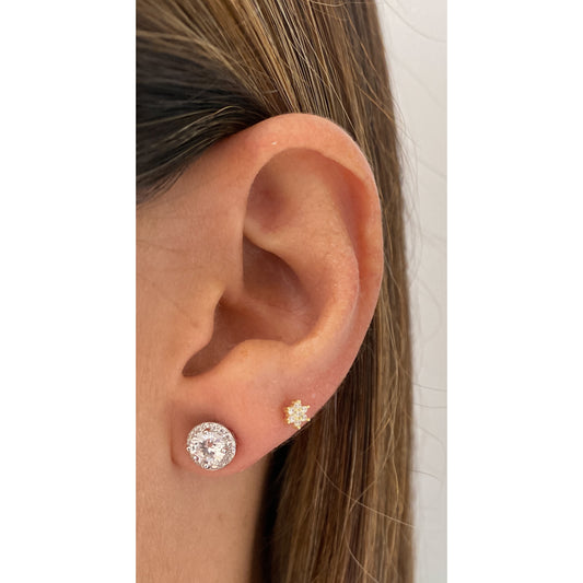Aretes UGANDA Plateado 7mm