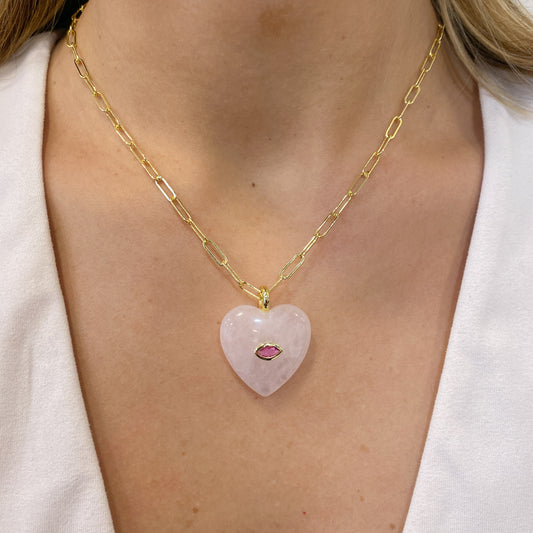 Collar COBEC (Cuarzo Rosado)🩷