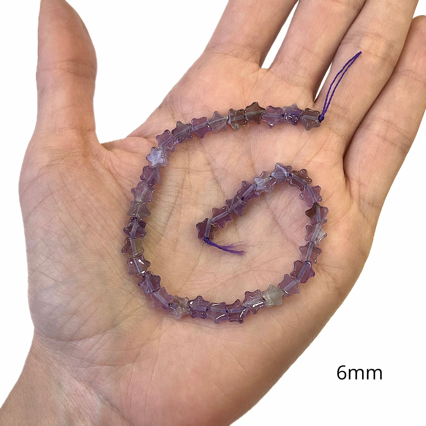 Sarta Corta Estrella Amatista 6mm