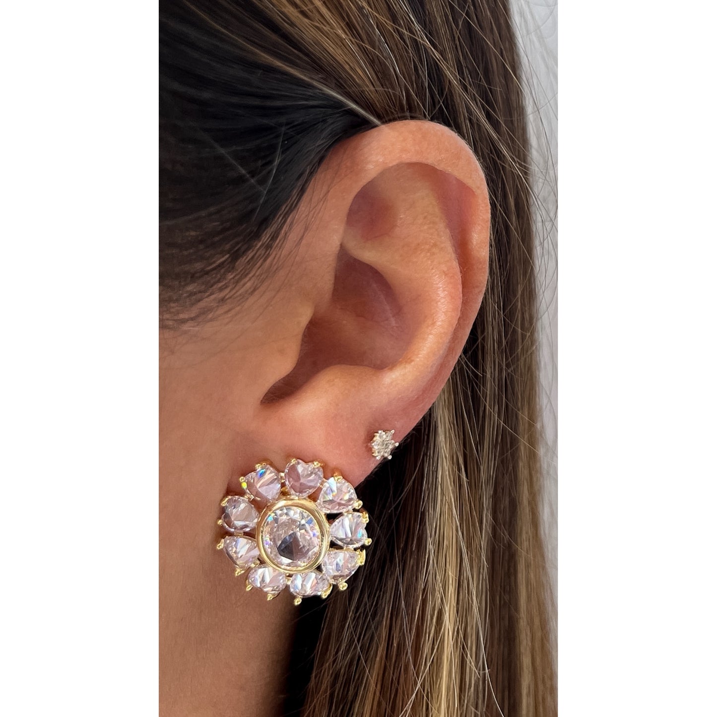 Aretes KOLY Clear / Dorado
