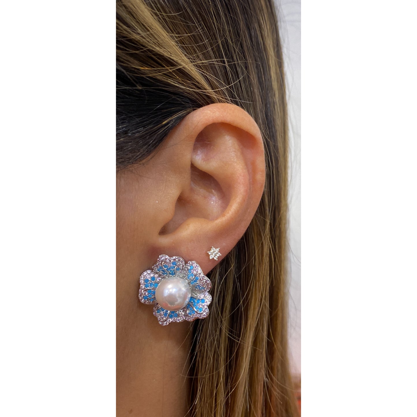 Aretes ANCINE Azul
