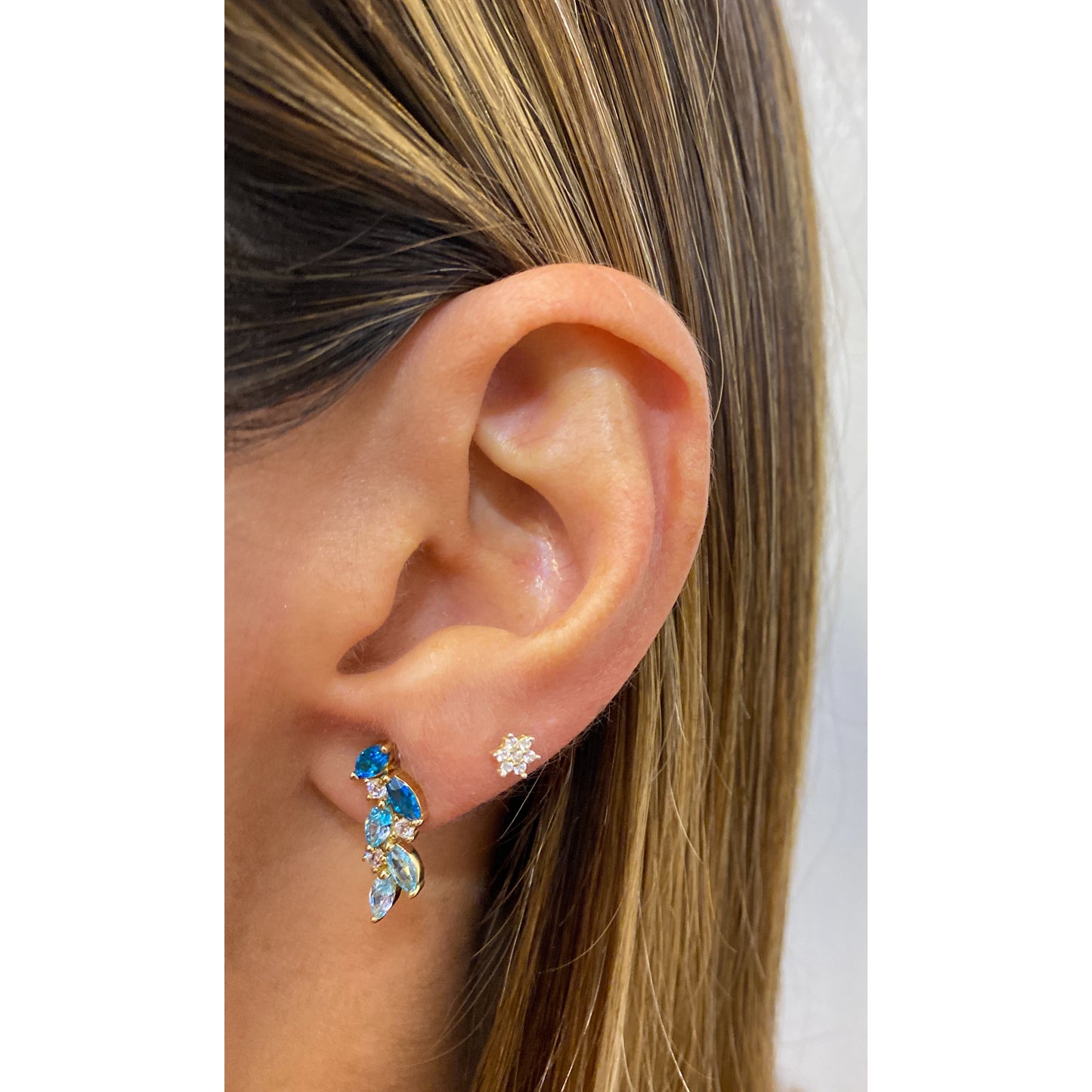 Aretes KAKMA Azul - Dorado