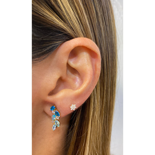 Aretes KAKMA Azul - Dorado