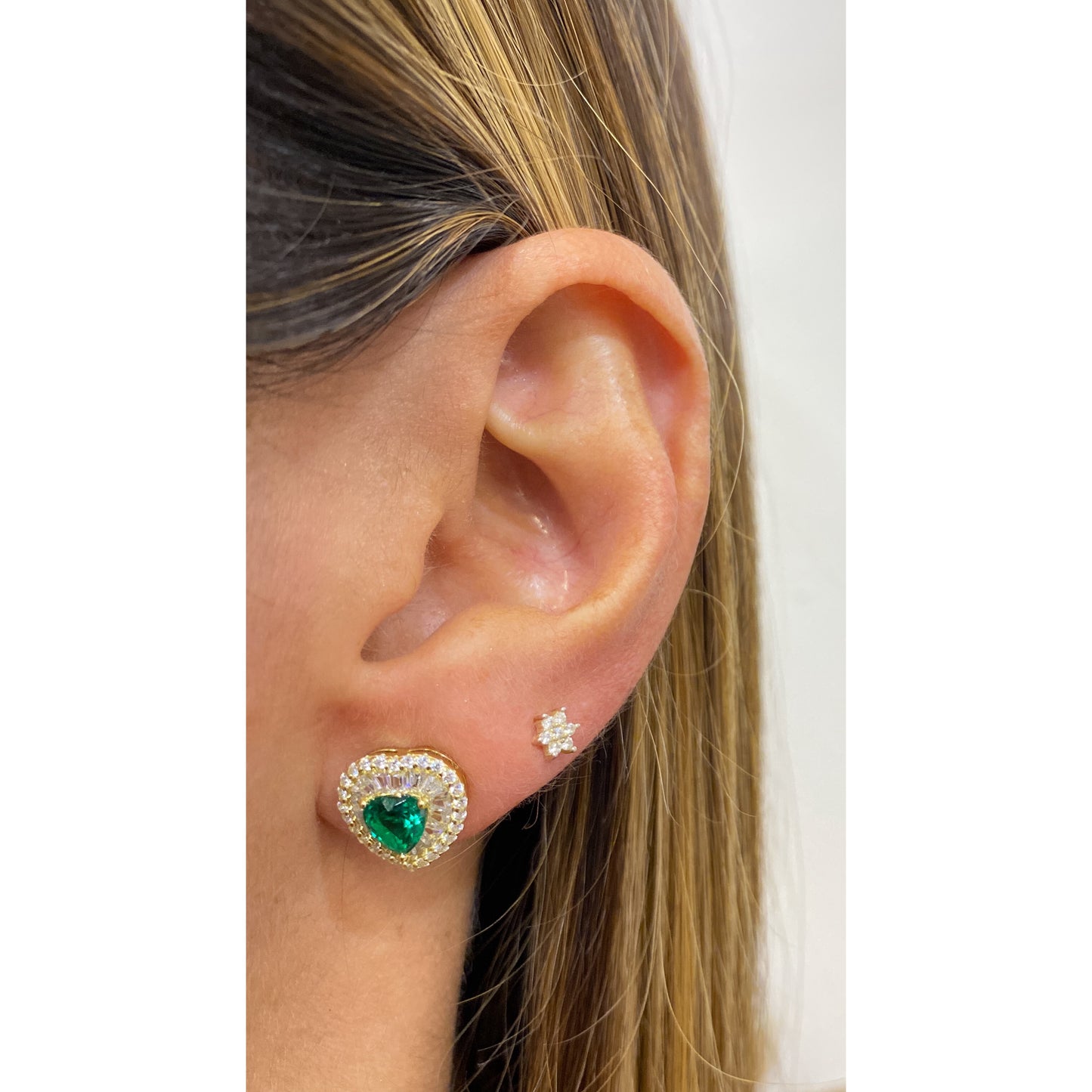 Aretes VADUR Dorado-Verde