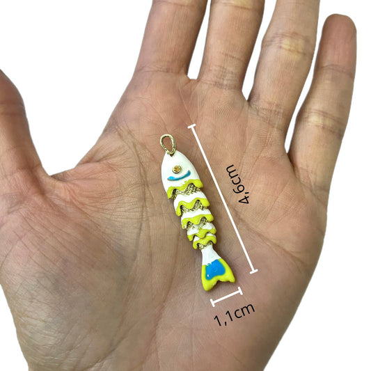 Dije Pez Blanco Grande