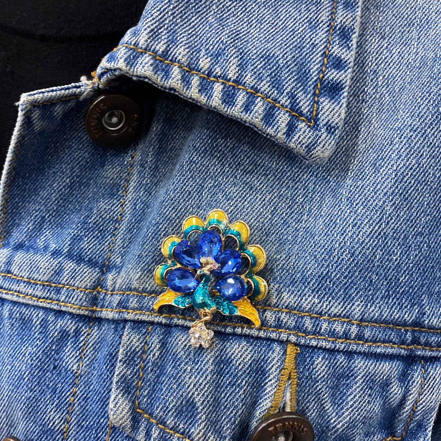 Prendedor TUACO Azul Tornasol🦚