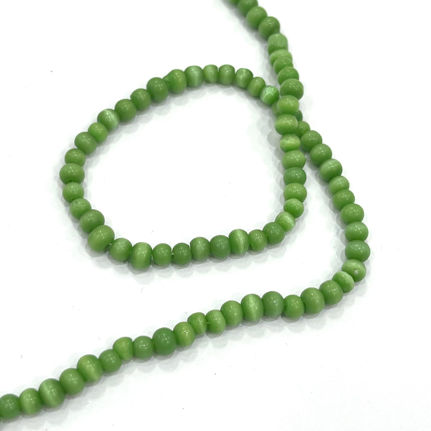 Sarta Ojo de Gato Verde 4mm