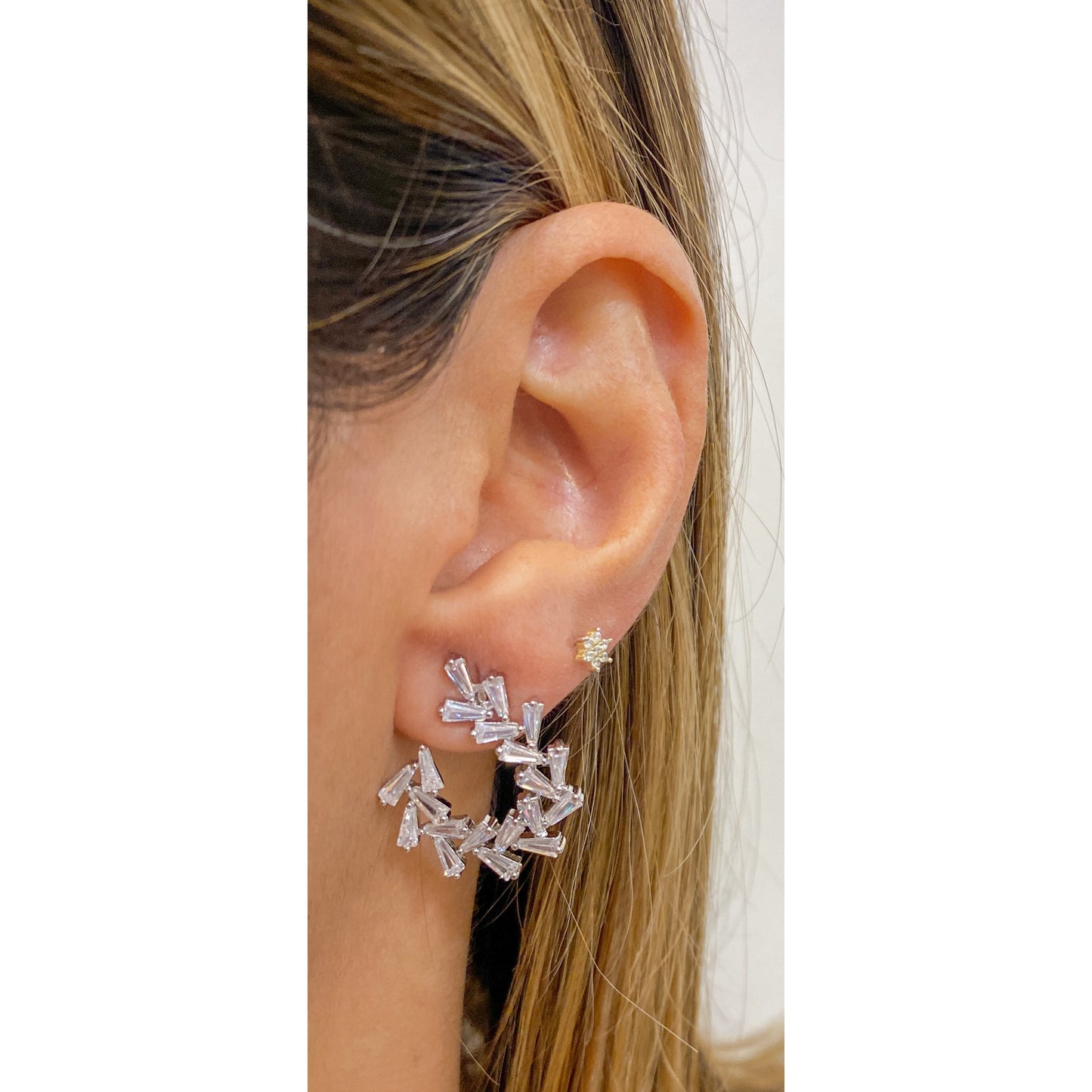 Aretes LAZU Plateado