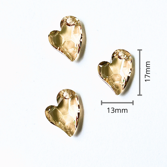 Corazón Swarovski 6228 Crystal Golden Shadow 17mmx13mm