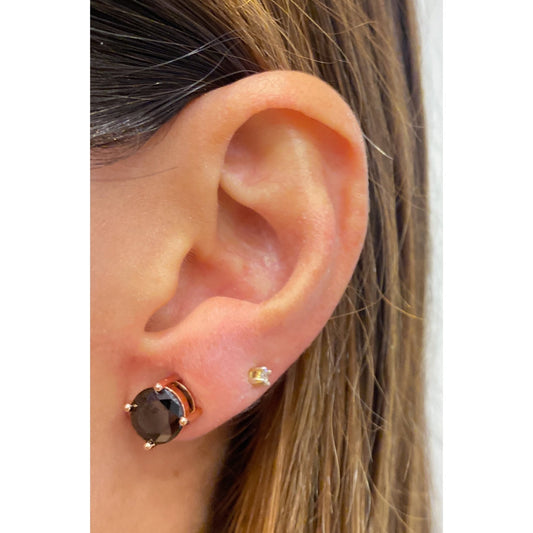 Aretes BRUN Negro / Rose Gold 8mm - OparinaAretes BRUN Negro / Rose Gold 8mmAretesOparinaOparina